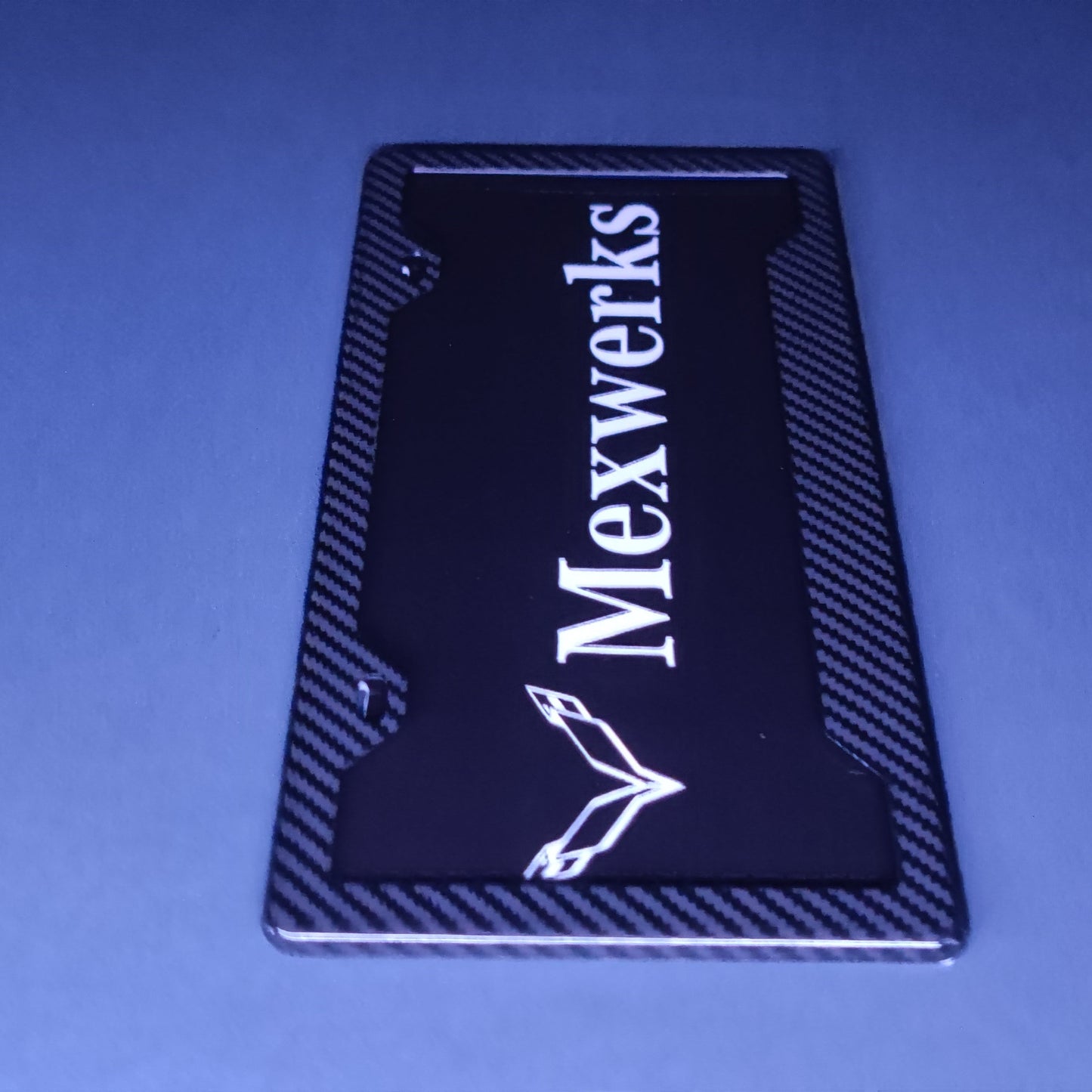 Porta Placa Fibra de Carbono Real Forjada Genuina