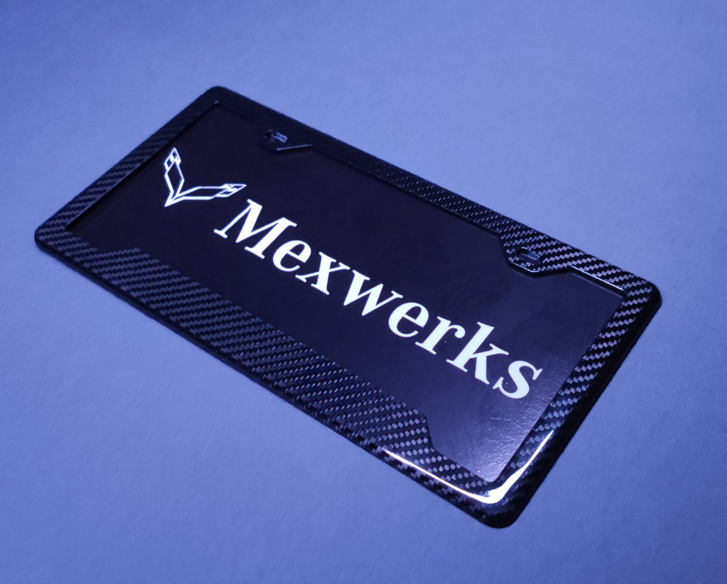 Porta Placa Fibra de Carbono Real Forjada Genuina