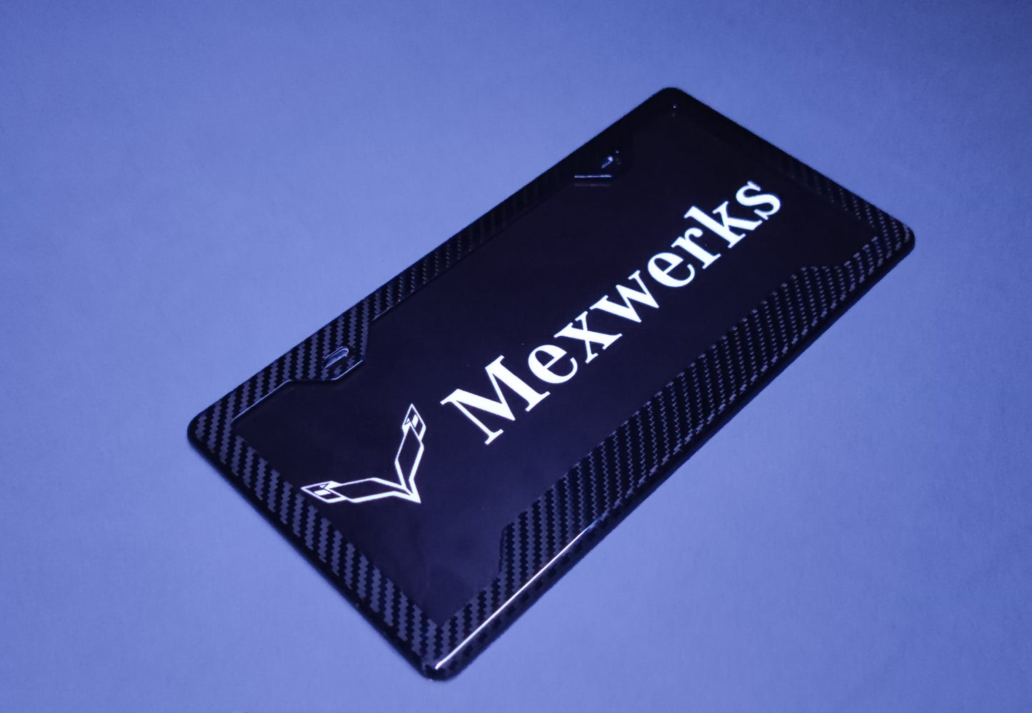 Porta Placa Fibra de Carbono Real Forjada Genuina