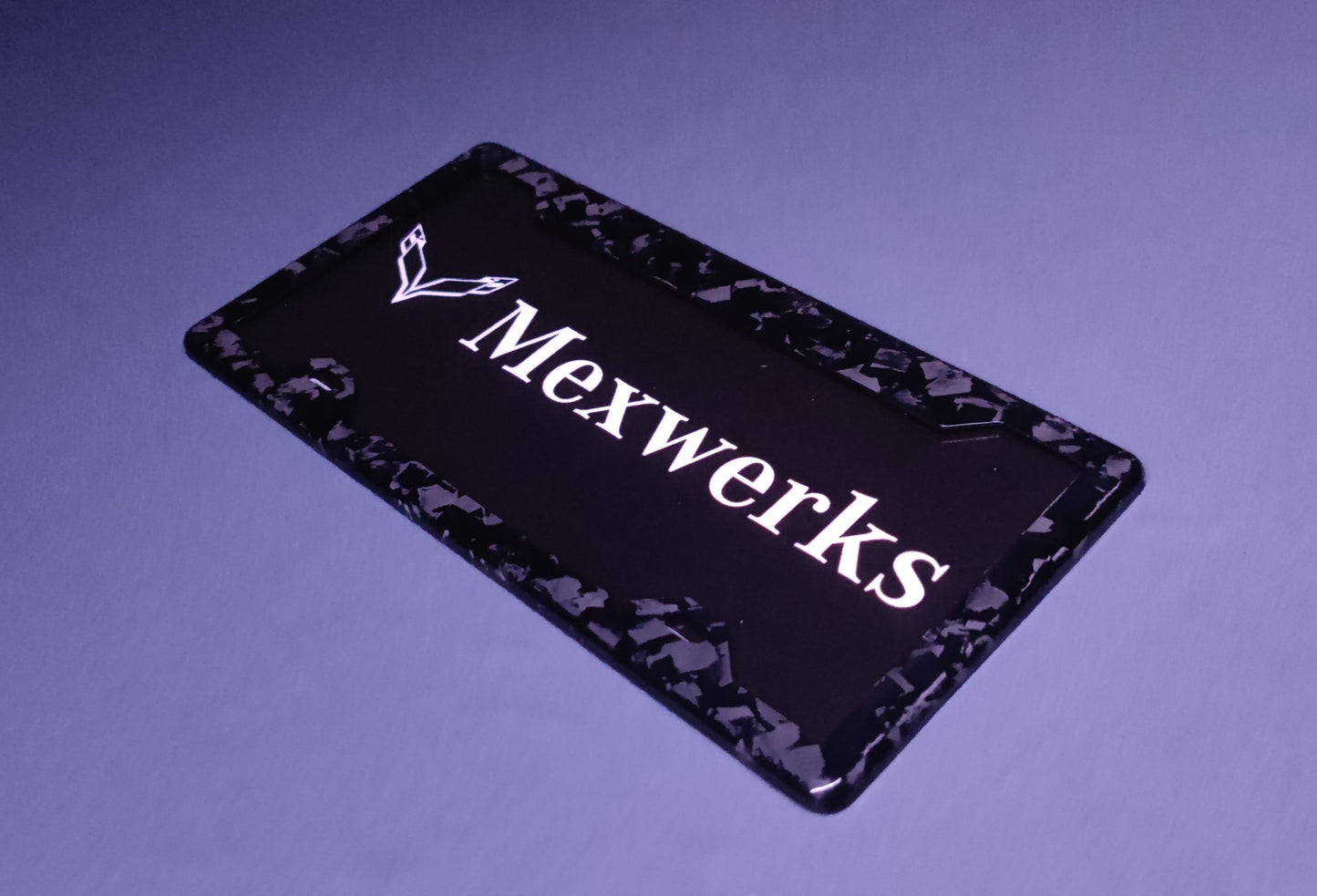 Porta Placa Fibra de Carbono Real Forjada Genuina