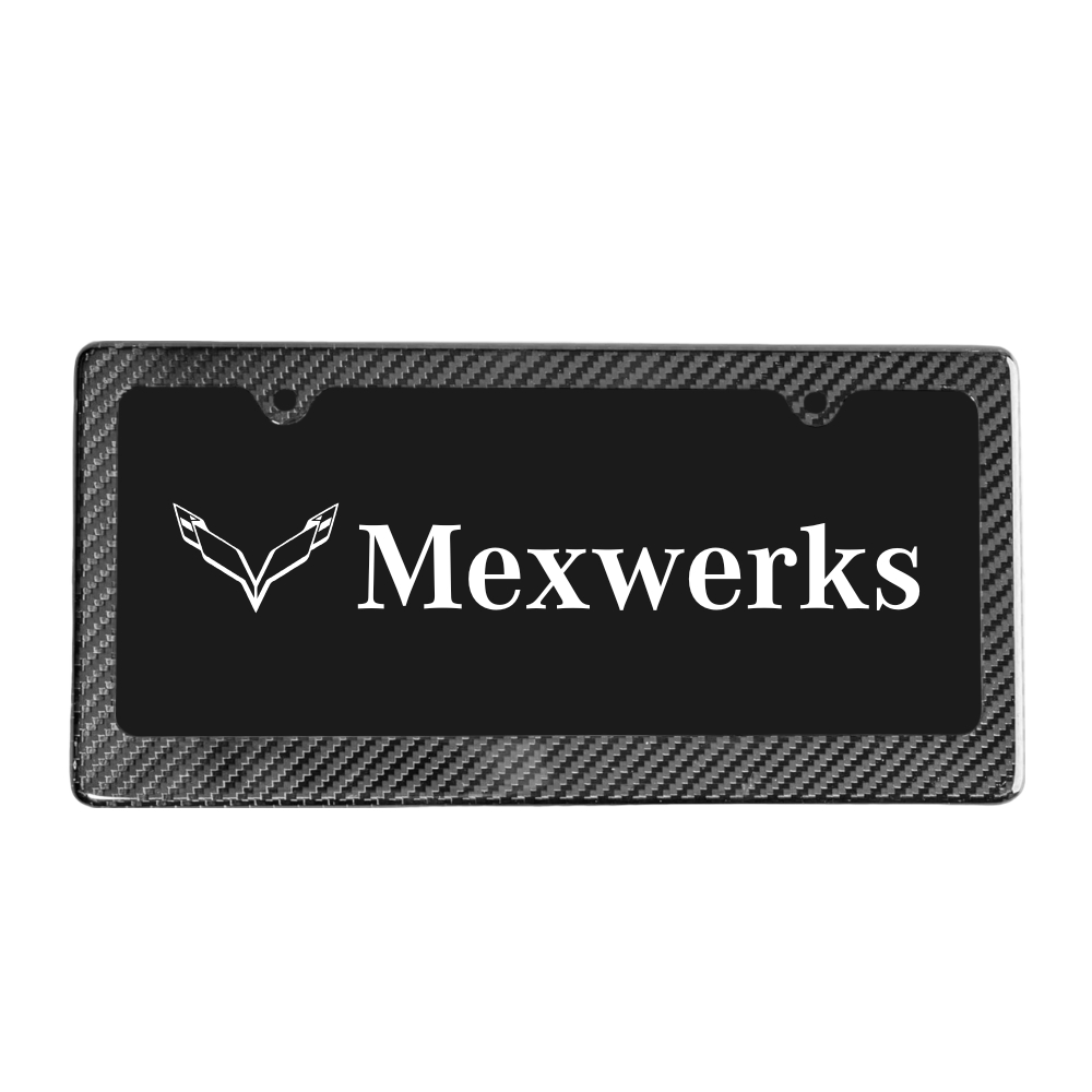 Porta Placa Fibra de Carbono Real Forjada Genuina