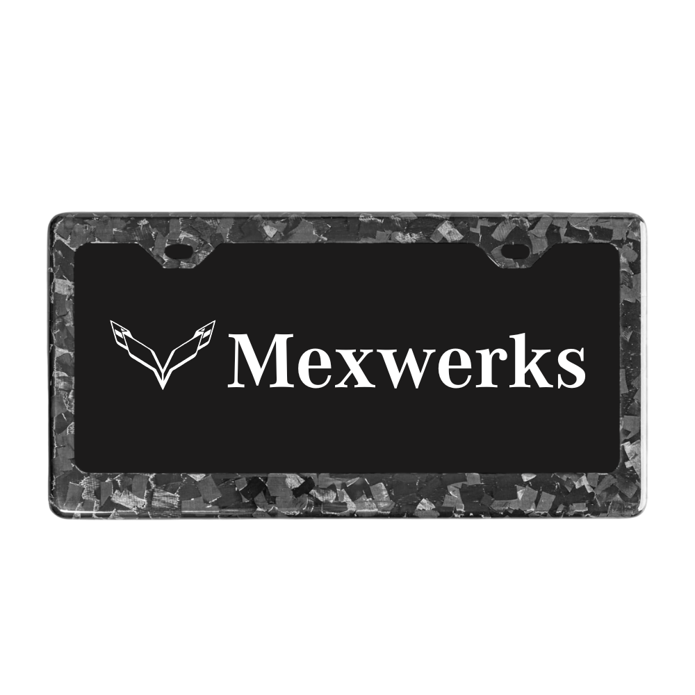 Porta Placa Fibra de Carbono Real Forjada Genuina